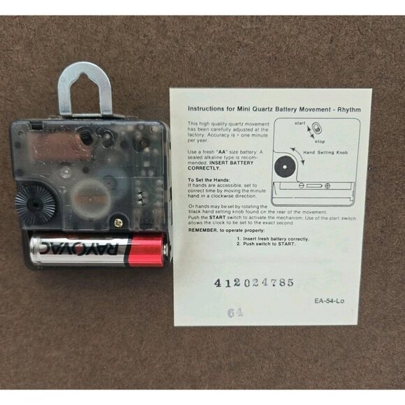 Ethan Allen Wooden Clock Brass Accents Roman Numerals Quartz Made In USA - Picture 9 of 16